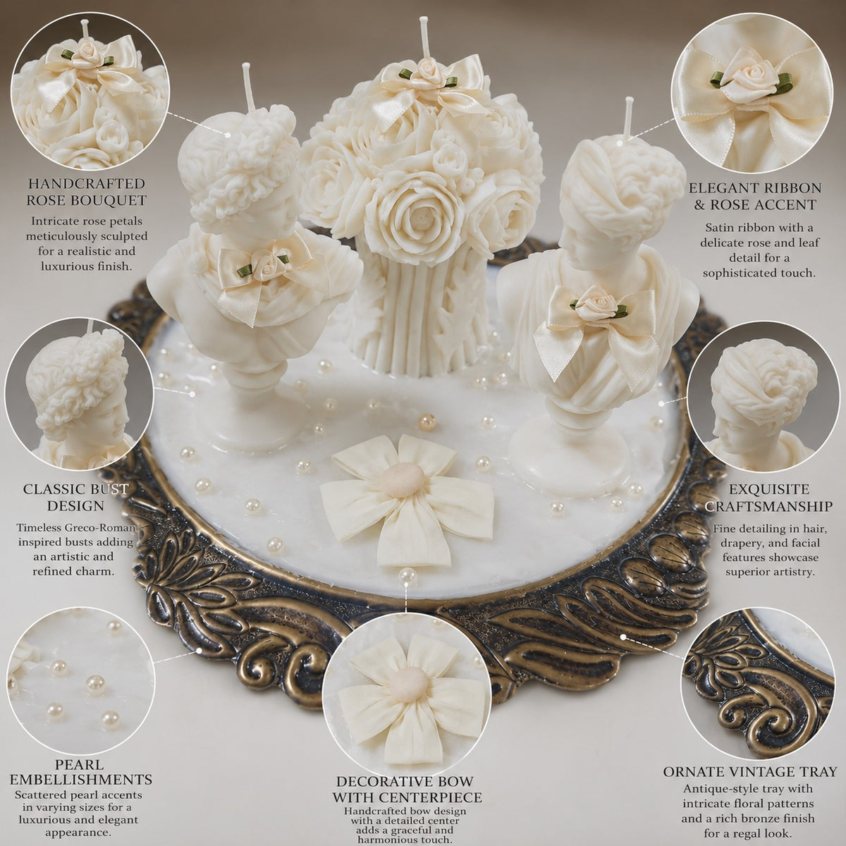 Classic Victorian Candle Platter
