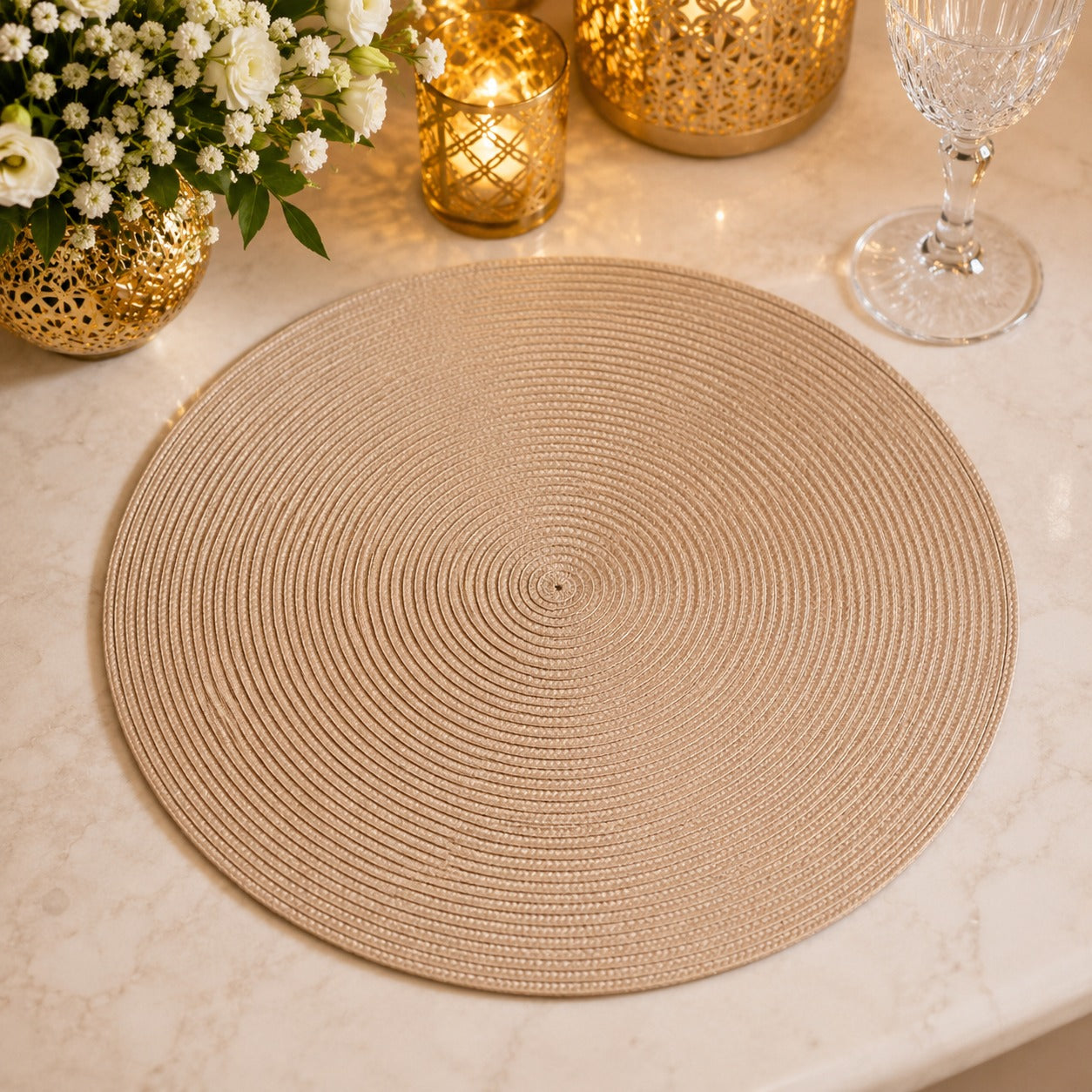 Golden Sand Luxe Placemat