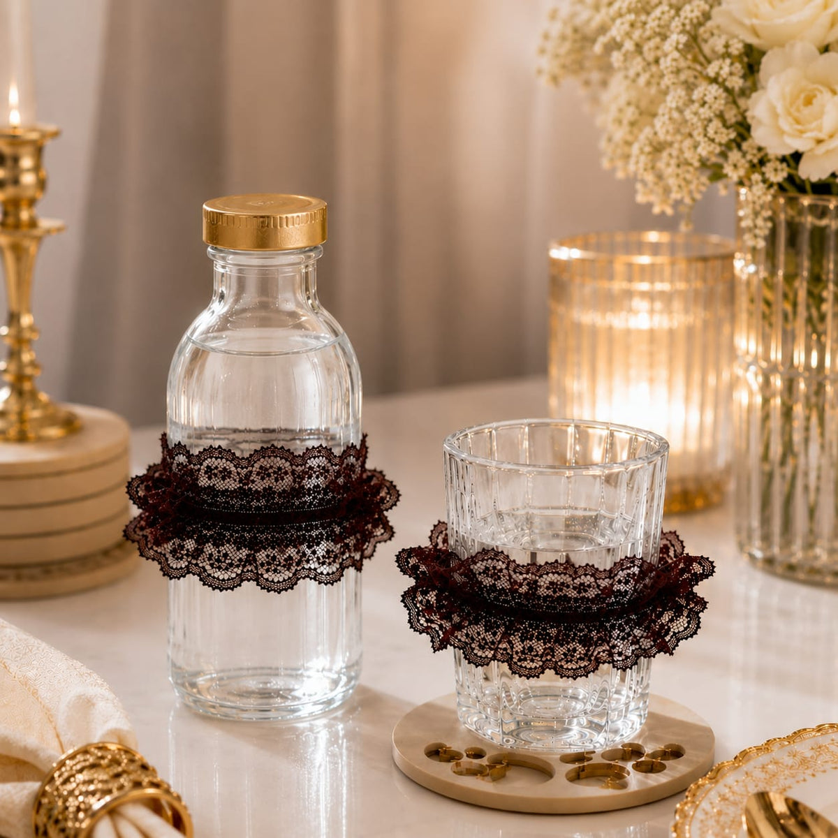 Royal Fleur Glass Charm