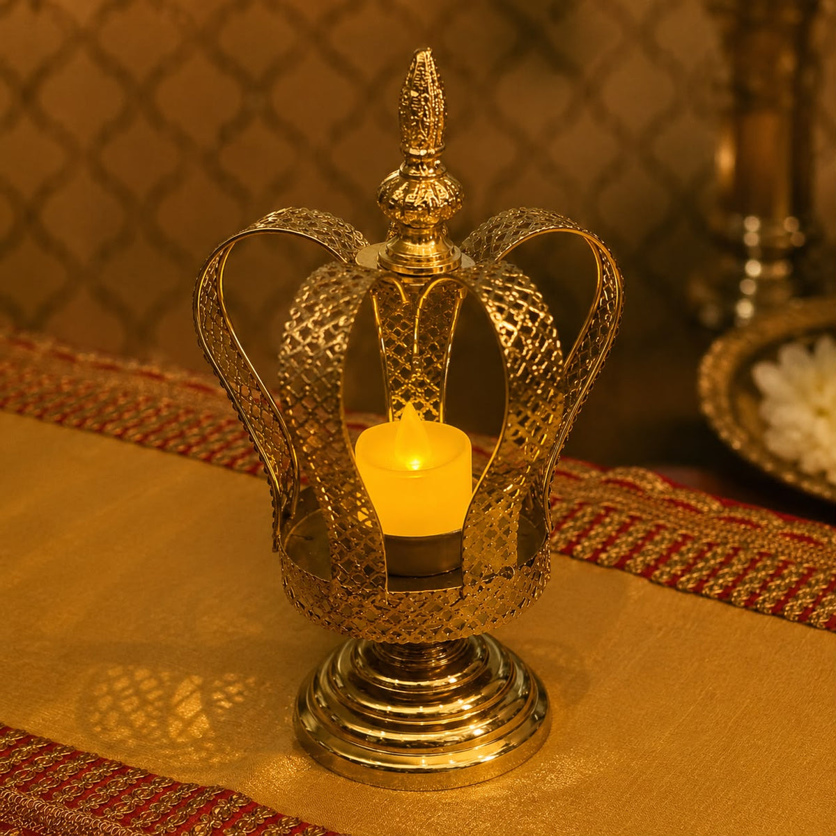 Royal Crown Tea Light Holder