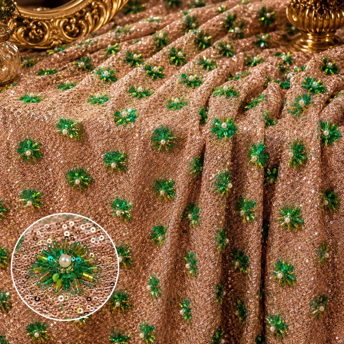 Sunehri Emerald Bloom Runner