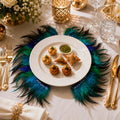 Peacock Feather Charger Plate Accent