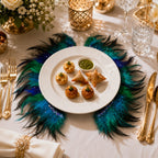 Peacock Feather Charger Plate Accent