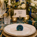 Peacock Jewel Menu Card Holder