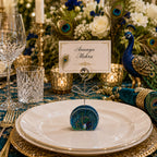 Peacock Jewel Menu Card Holder