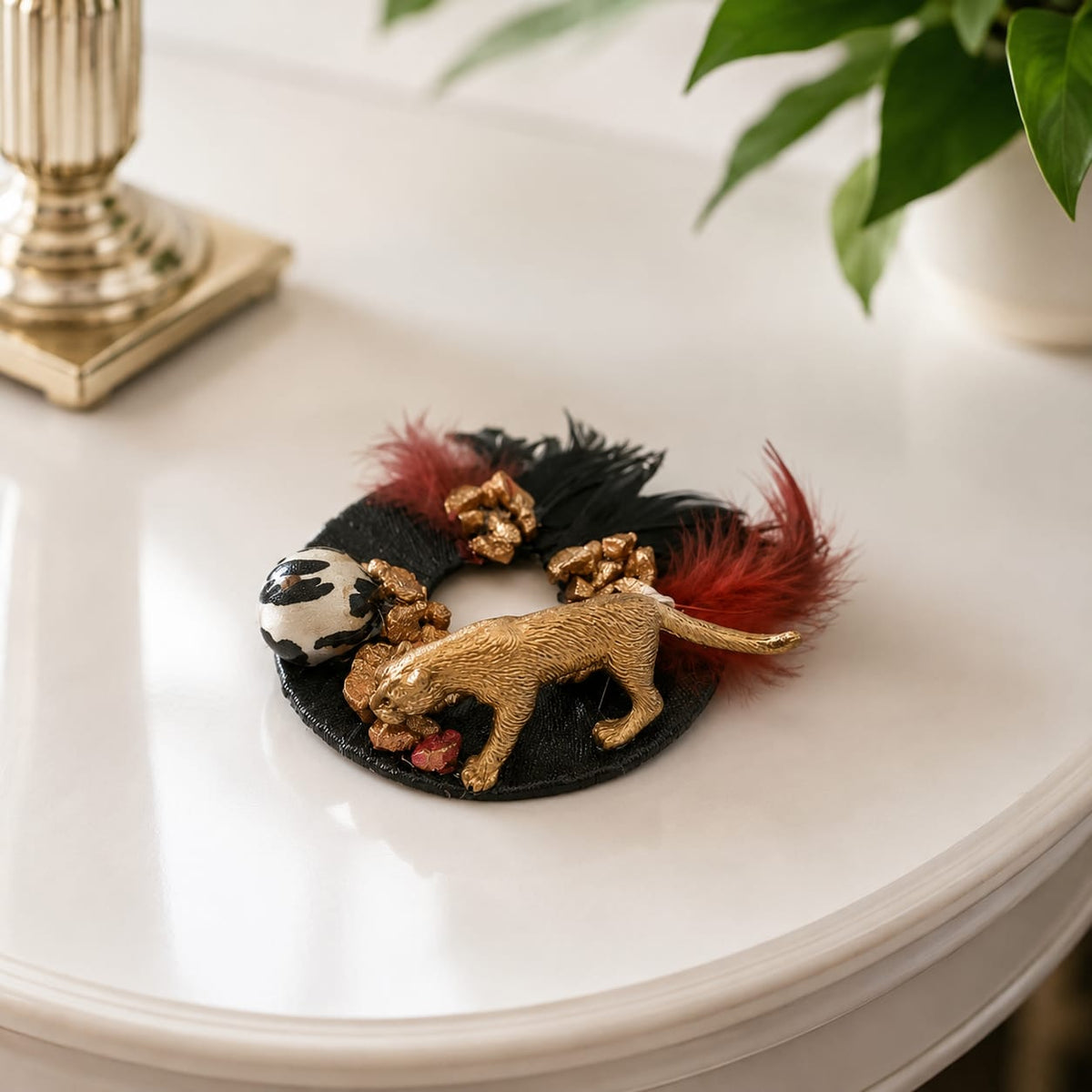 Golden Safari Glass Charm