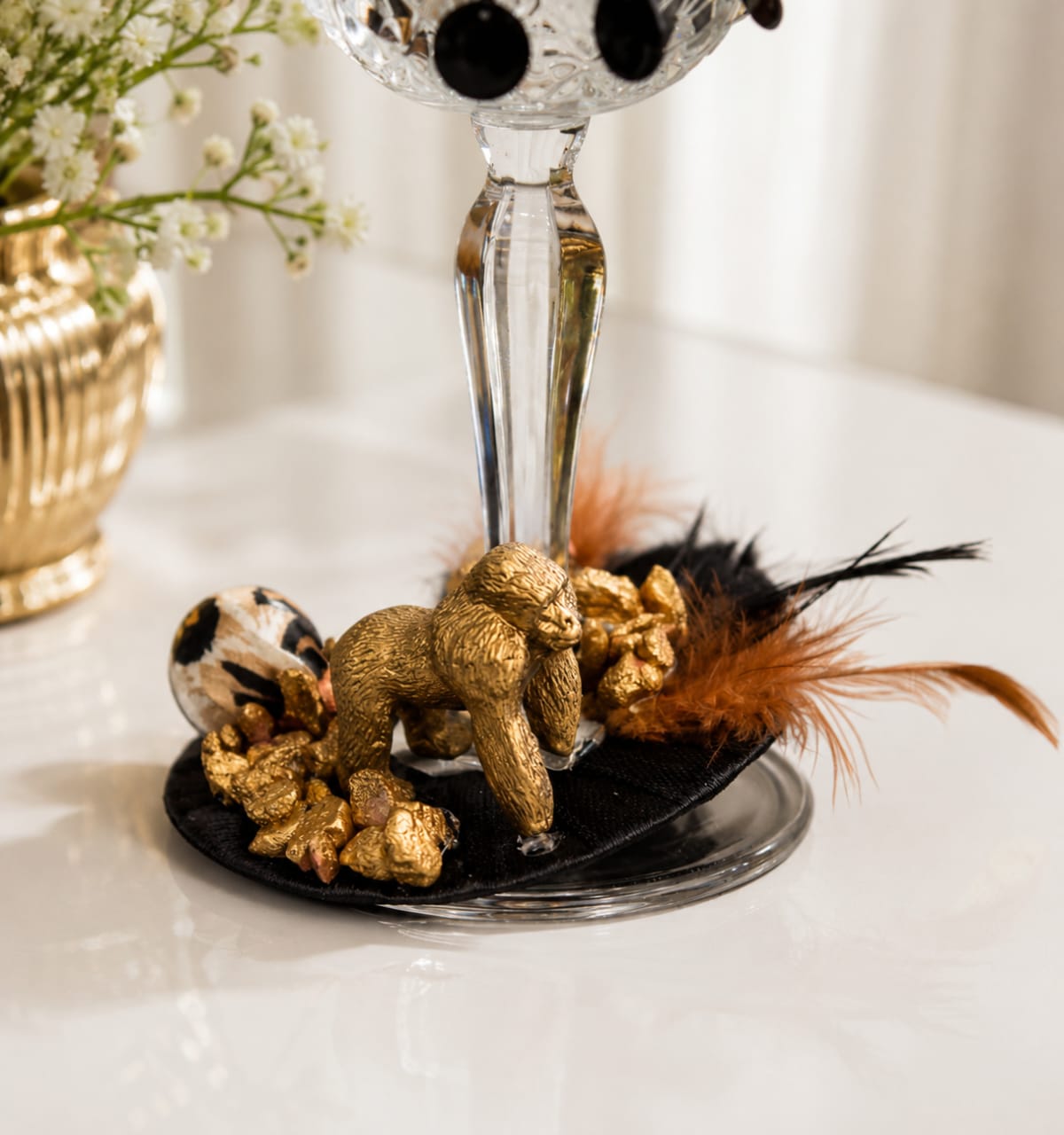 Golden Safari Glass Charm