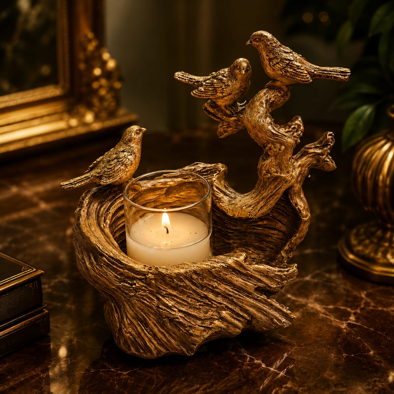 Songbirds on Driftwood