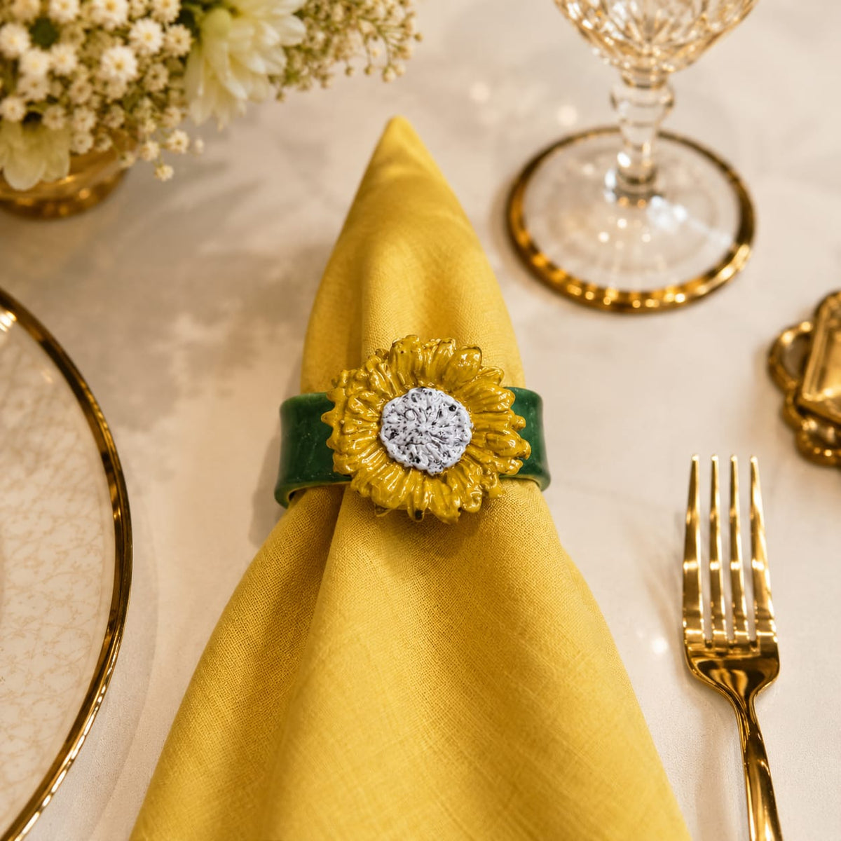 Sunflower Bloom Napkin Ring