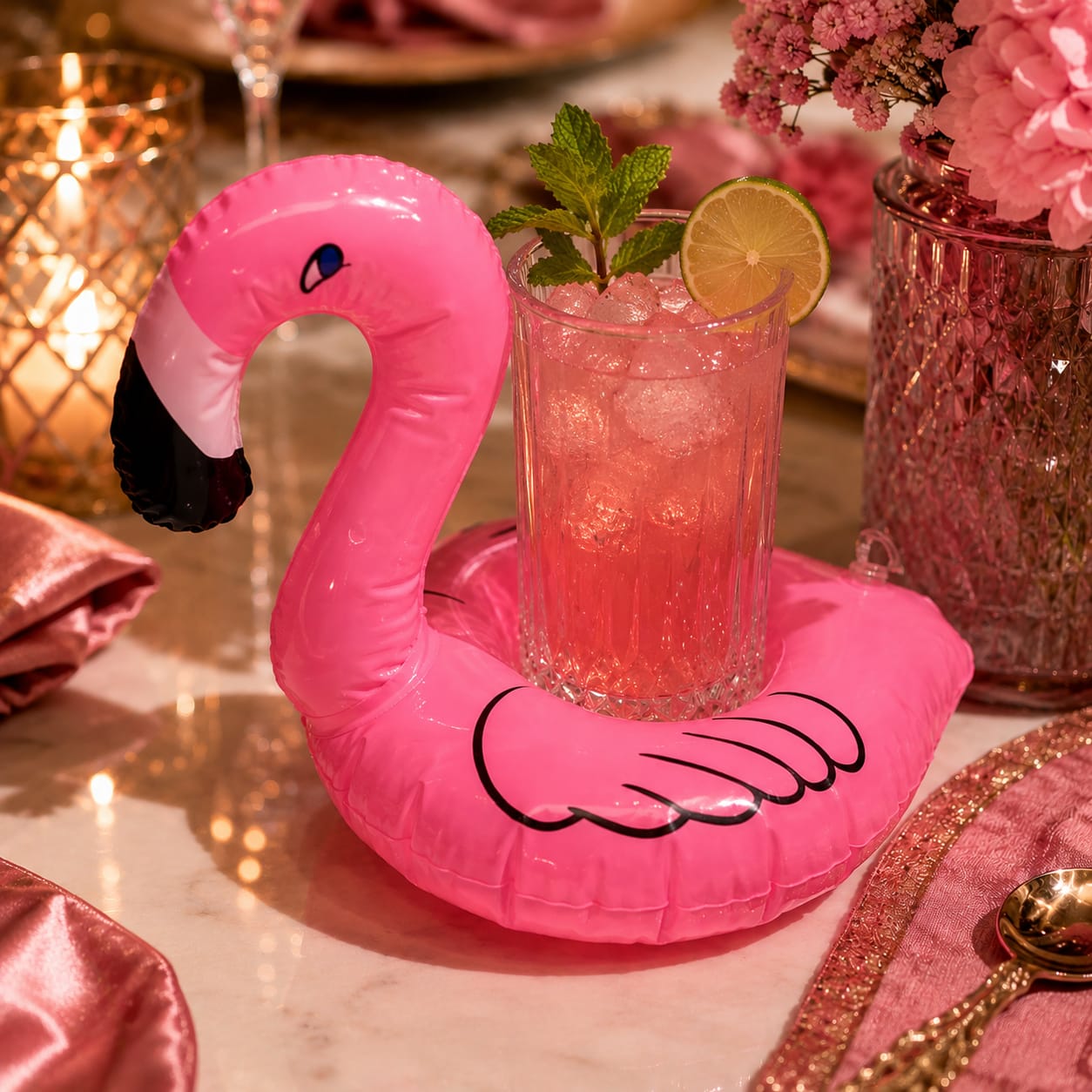Flamingo Glass Float