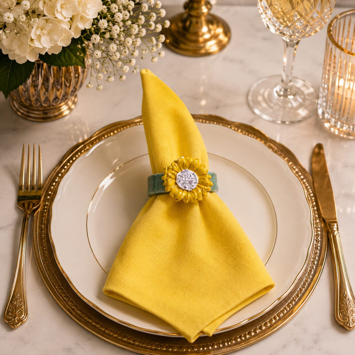 Sunflower Bloom Napkin Ring