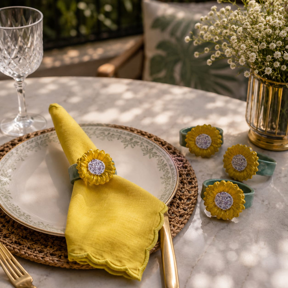Sunflower Bloom Napkin Ring