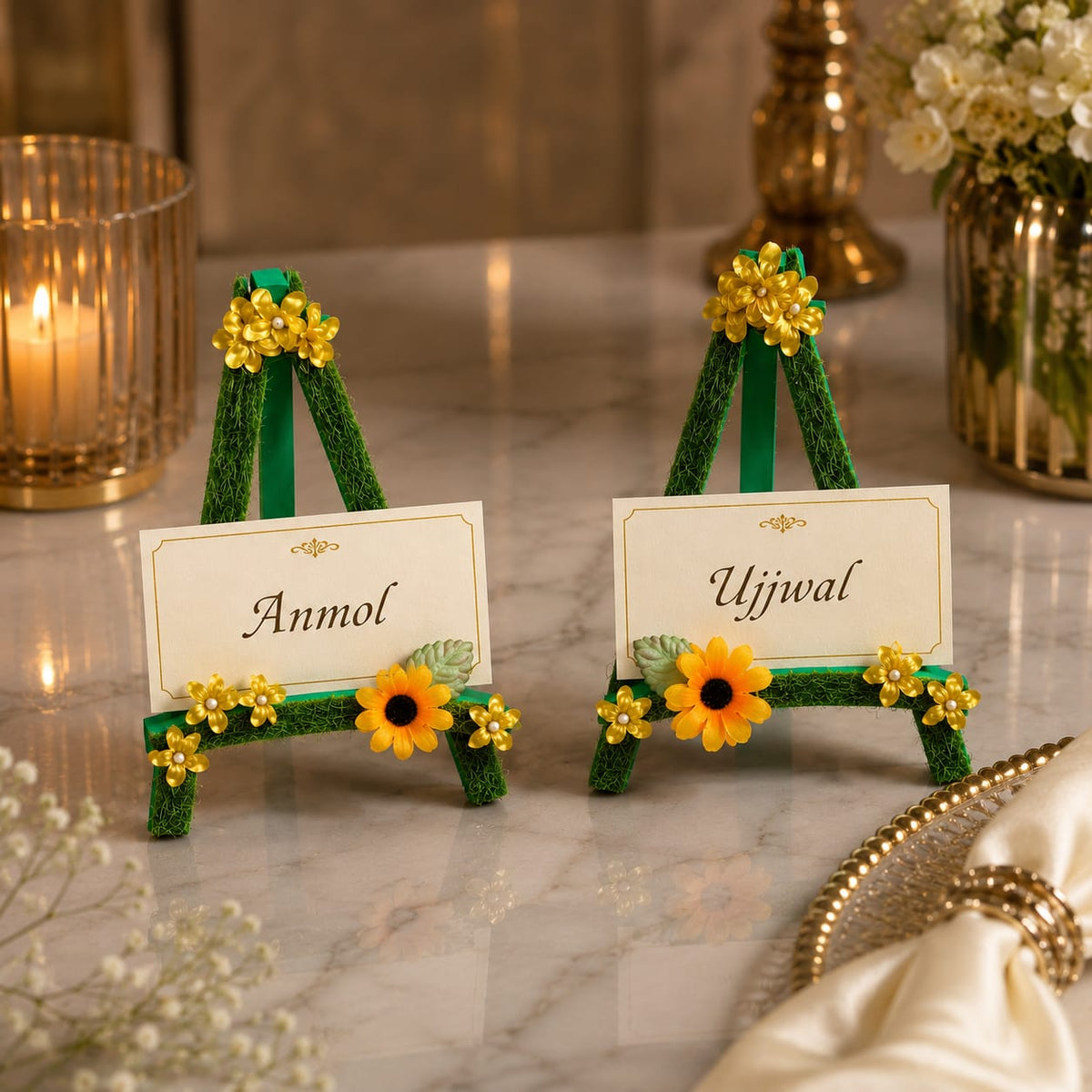 Sunflower Bloom Place Card Holder