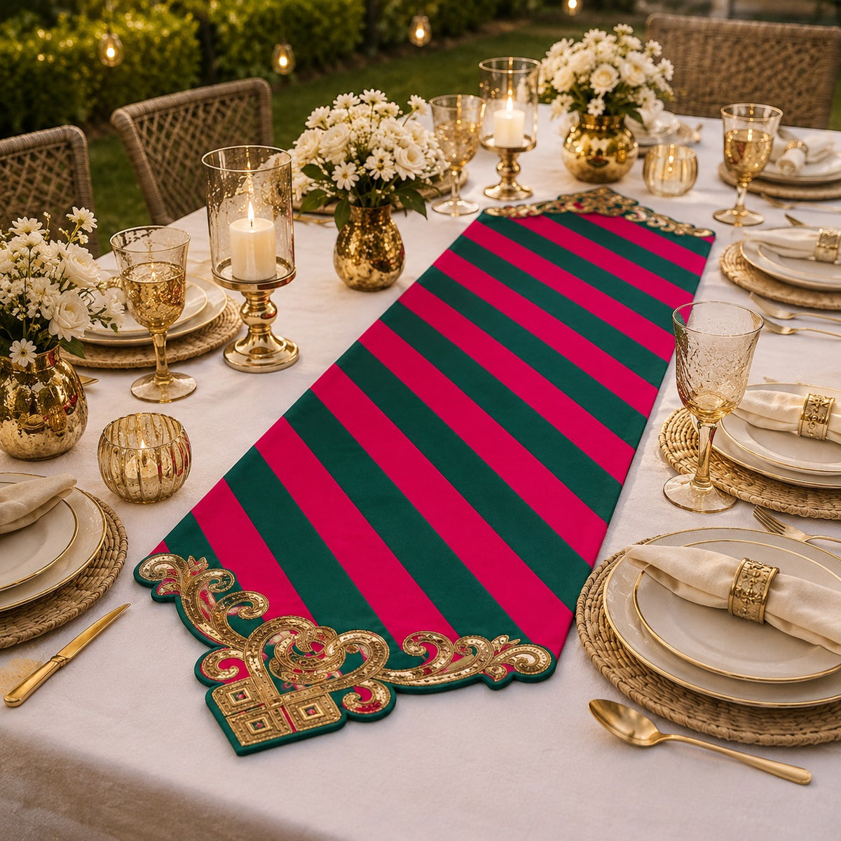 Sparkling Emerald Pink Runner