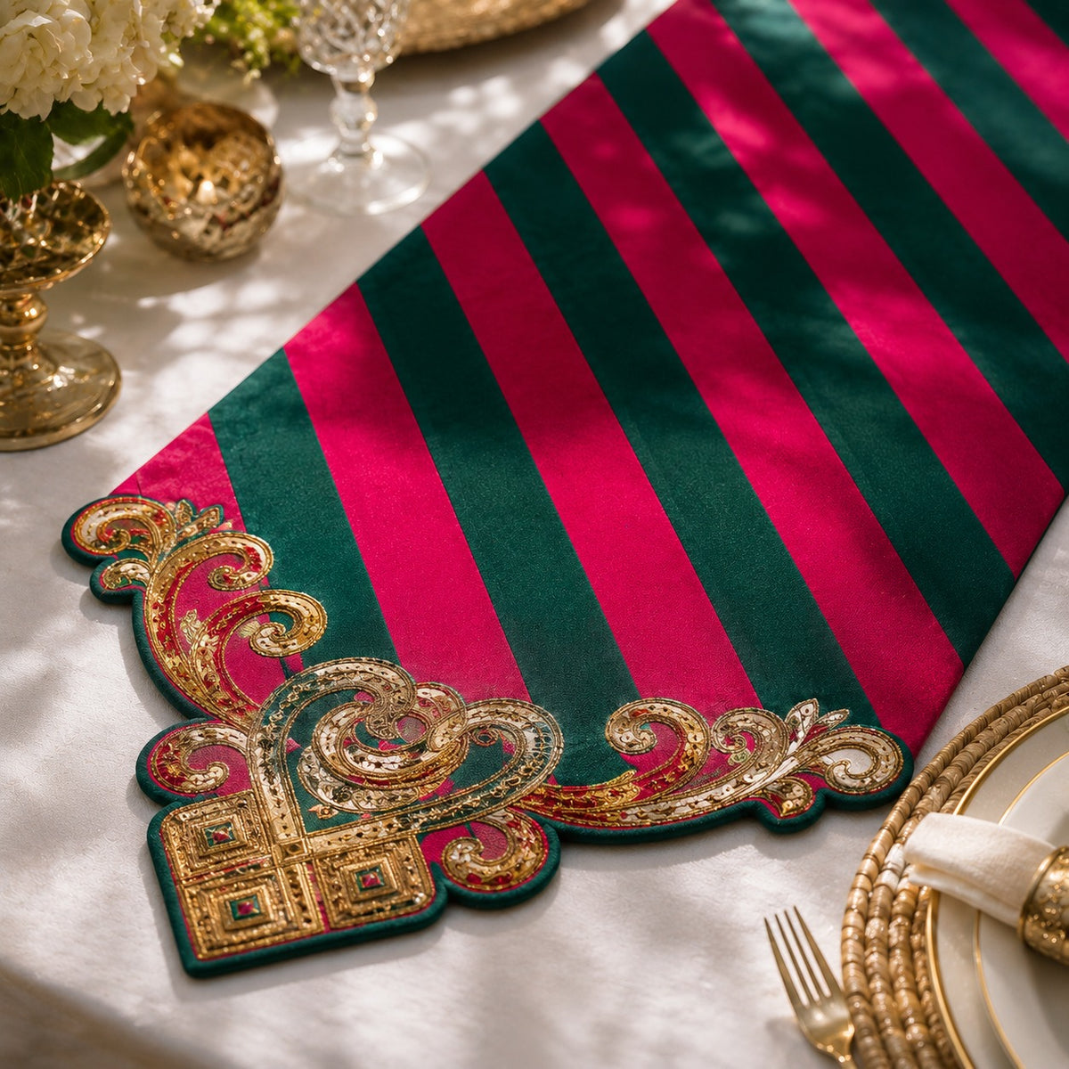 Sparkling Emerald Pink Runner