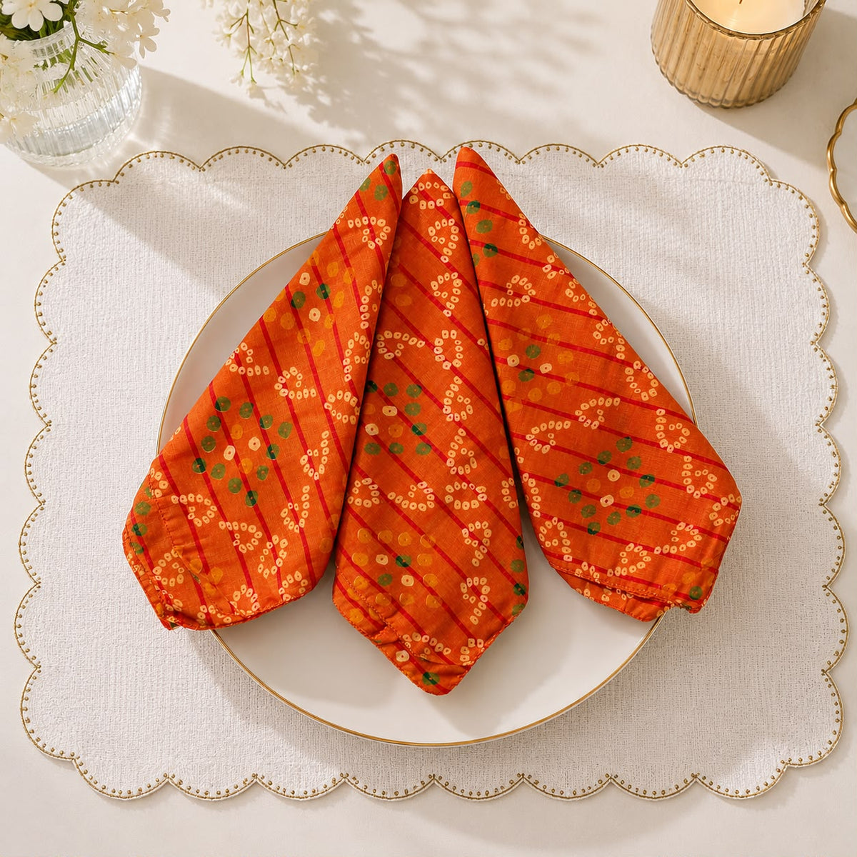 Festive Bandhani Charm Napkins