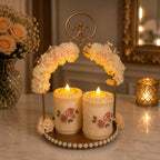 Regal Bloom Candle Platter