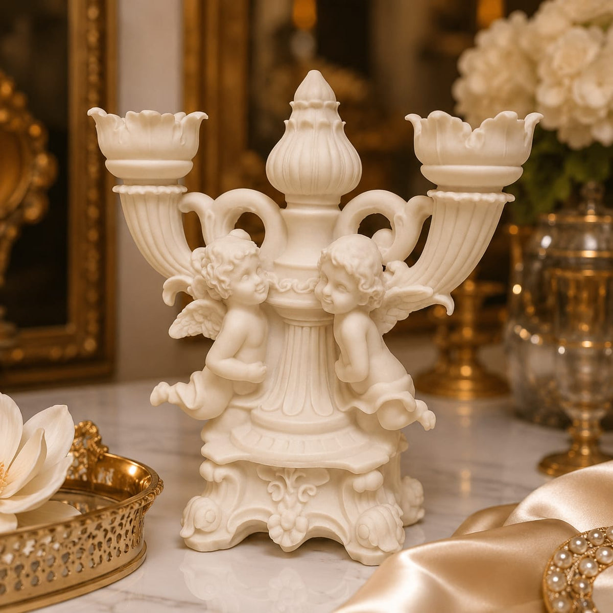 Cherubic Glow Candle Stand