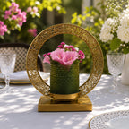 Golden Bloom Filigree Vase