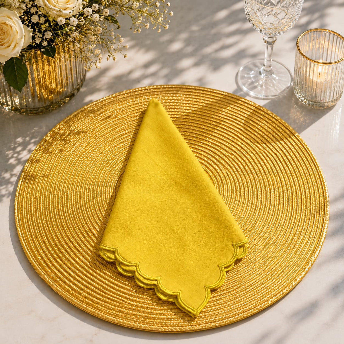 Golden Spiral Luxe Placemat