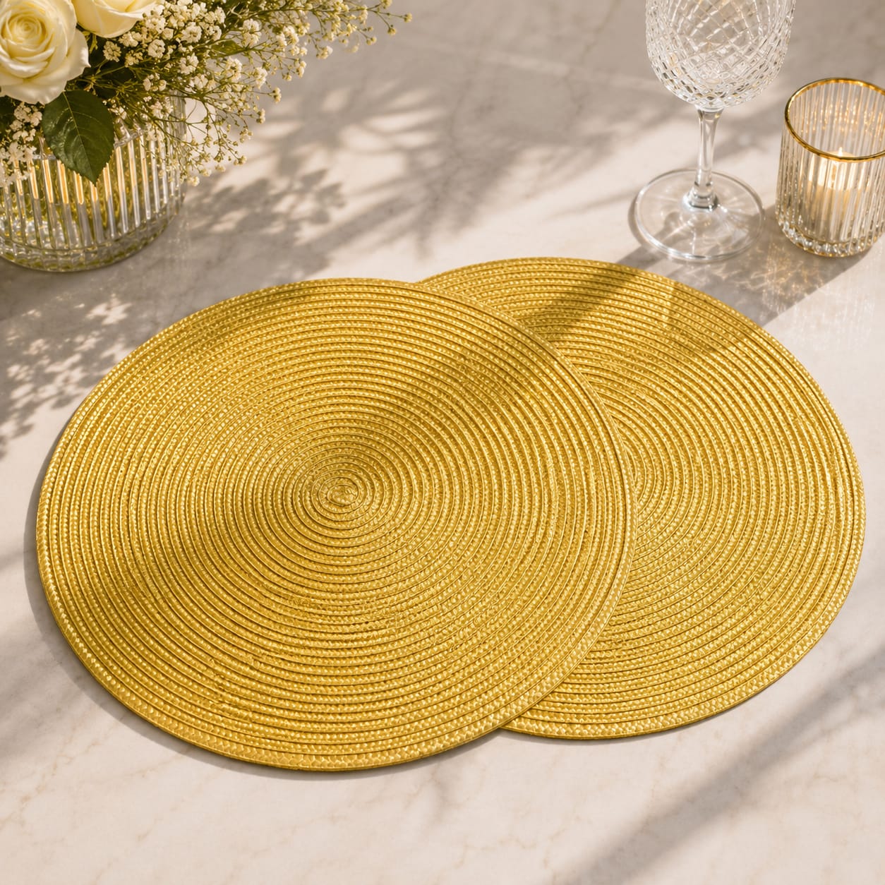 Golden Spiral Luxe Placemat