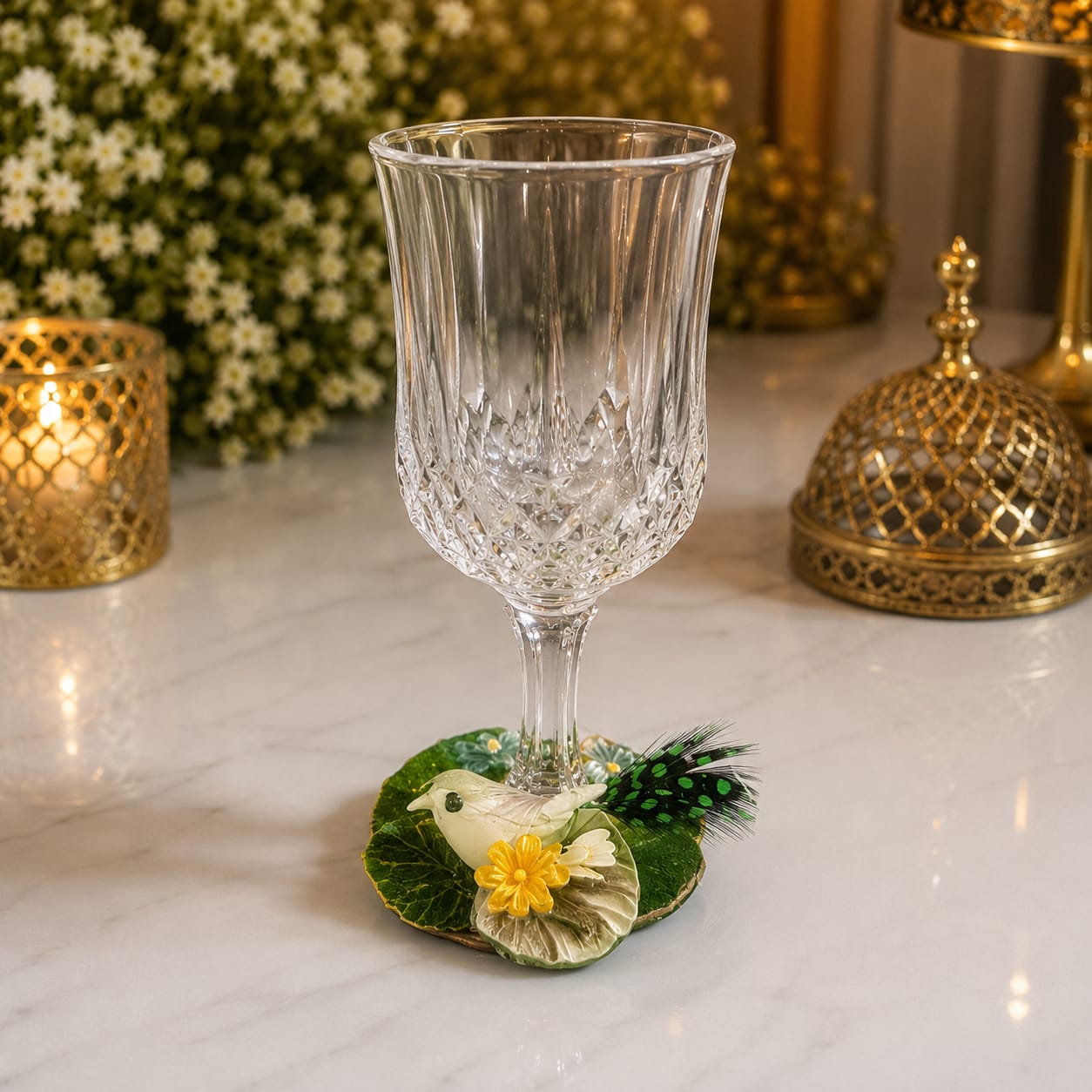 Songbird Bloom Wine Glass Marker