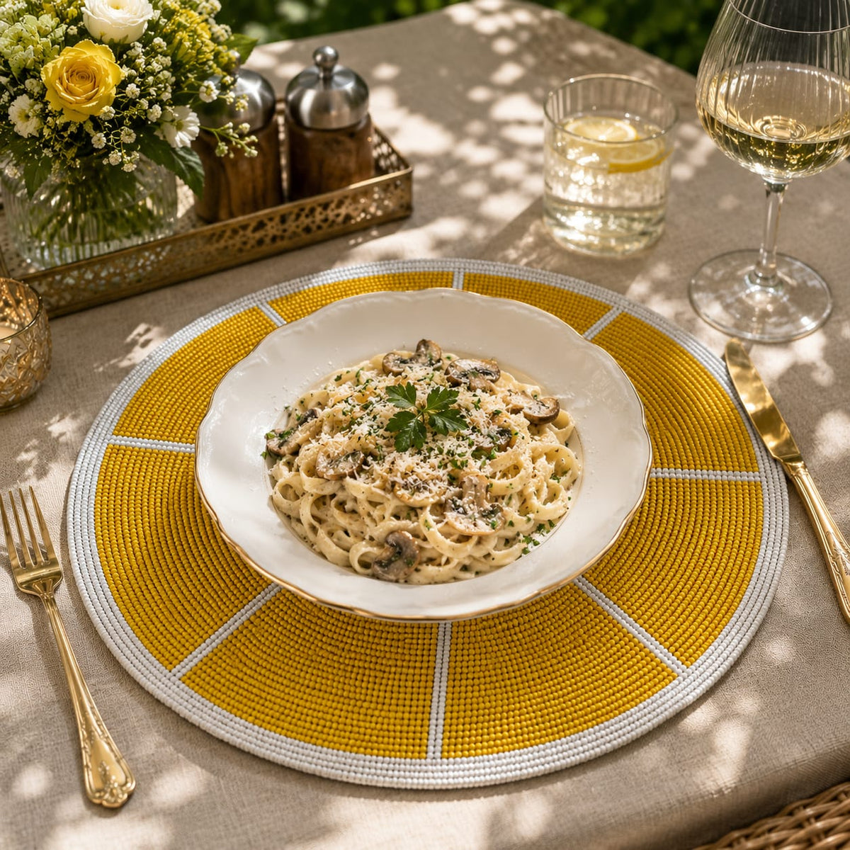 Lime Grove Beaded Placemat