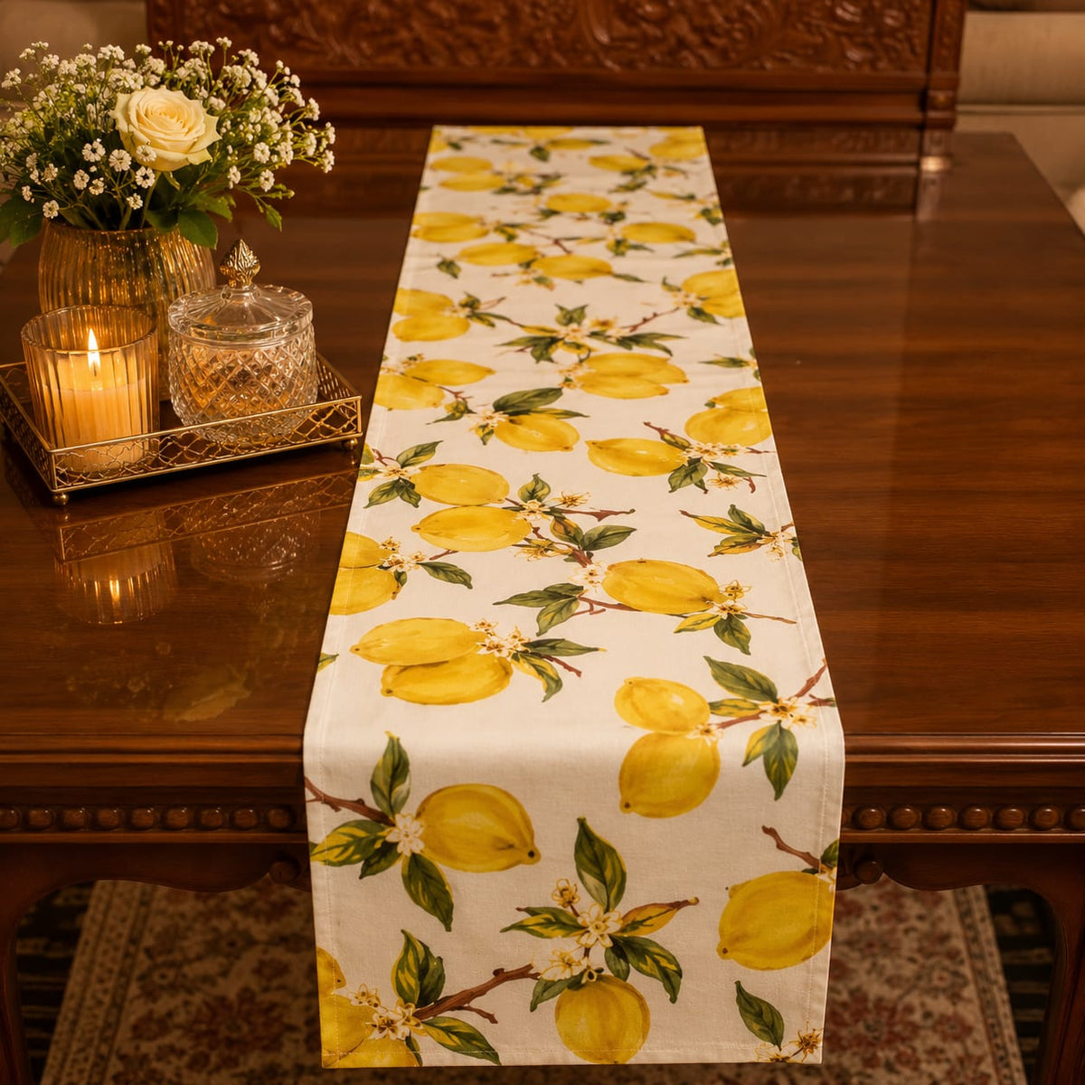 Citrus Blossom Table Runner