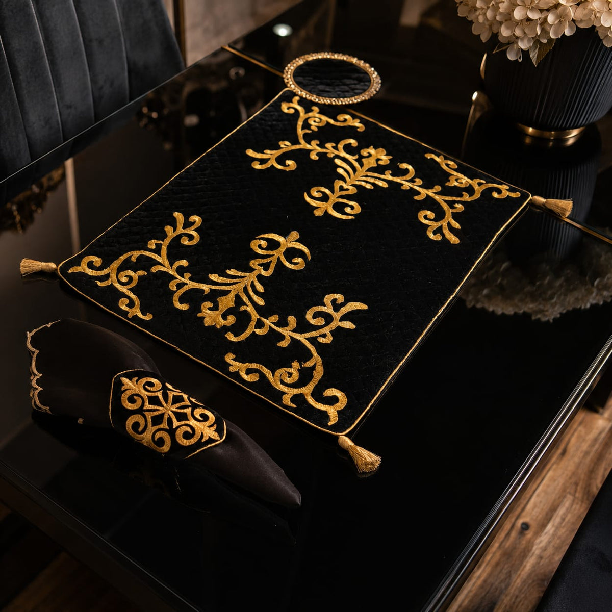 Midnight Royale Velvet Placemat