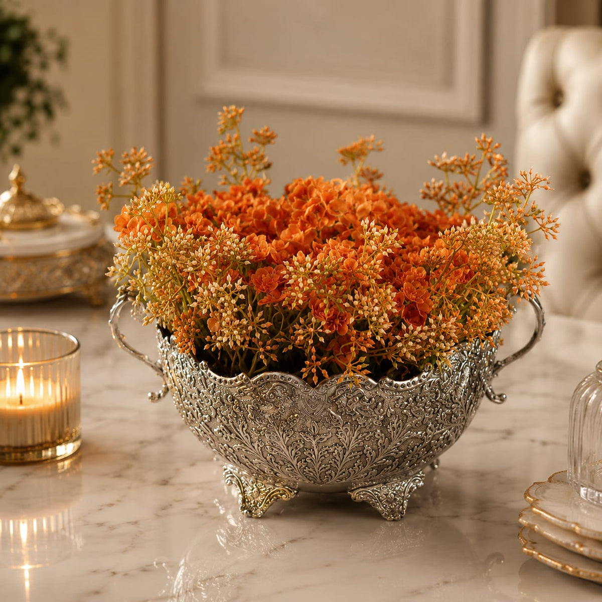 Festive Glow Floral Vase