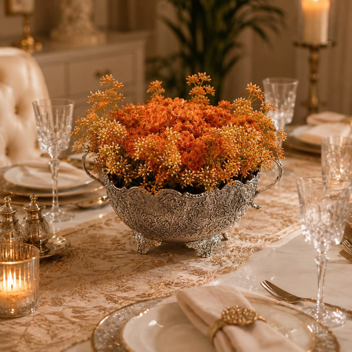 Festive Glow Floral Vase