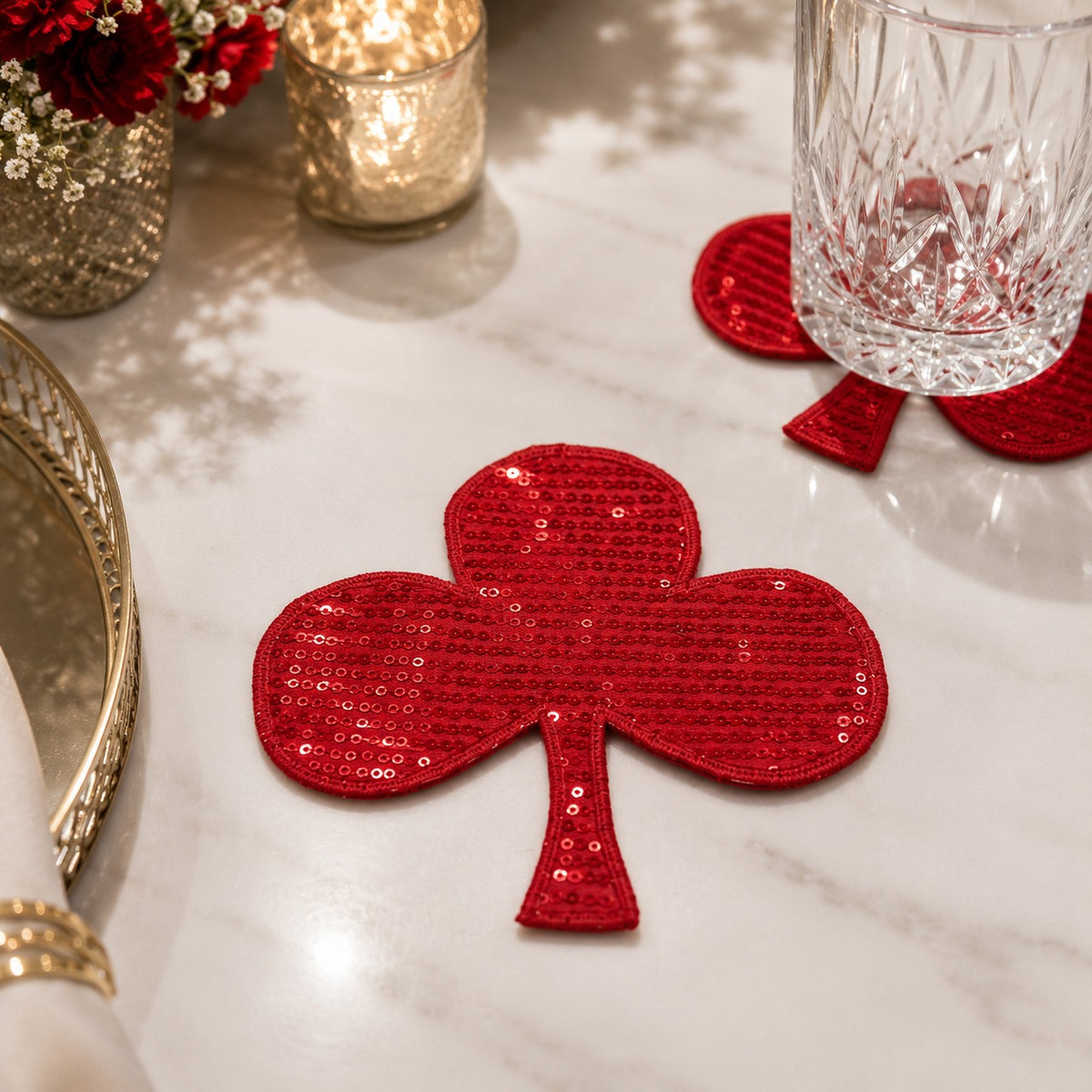 Ruby Clover Coaster