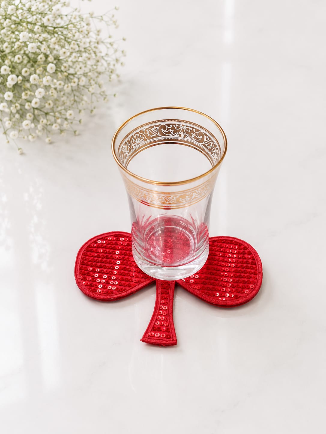 Ruby Clover Coaster