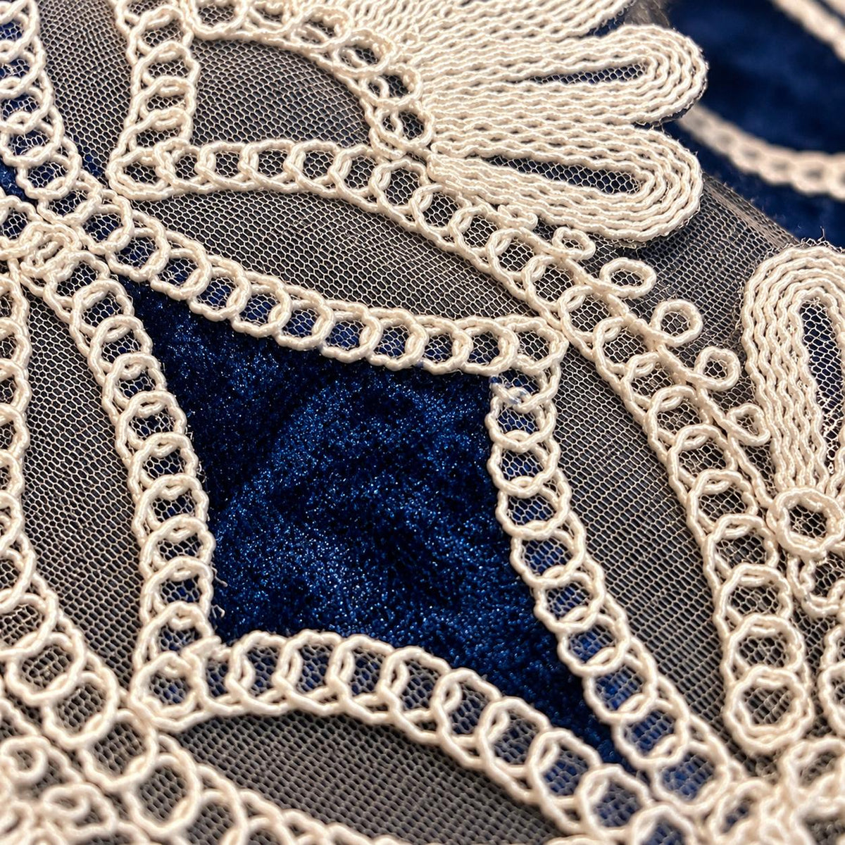 Royal Blue Lace Tray Cover