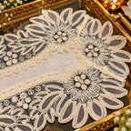 Ivory Daisy Lace Tray Cover