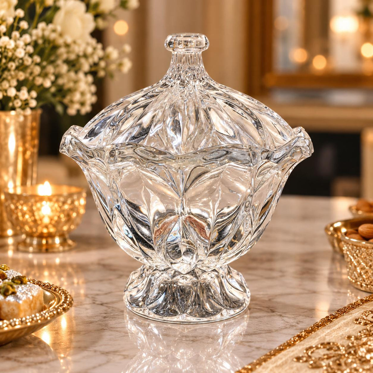 Grand Fleur Crystal Bowl