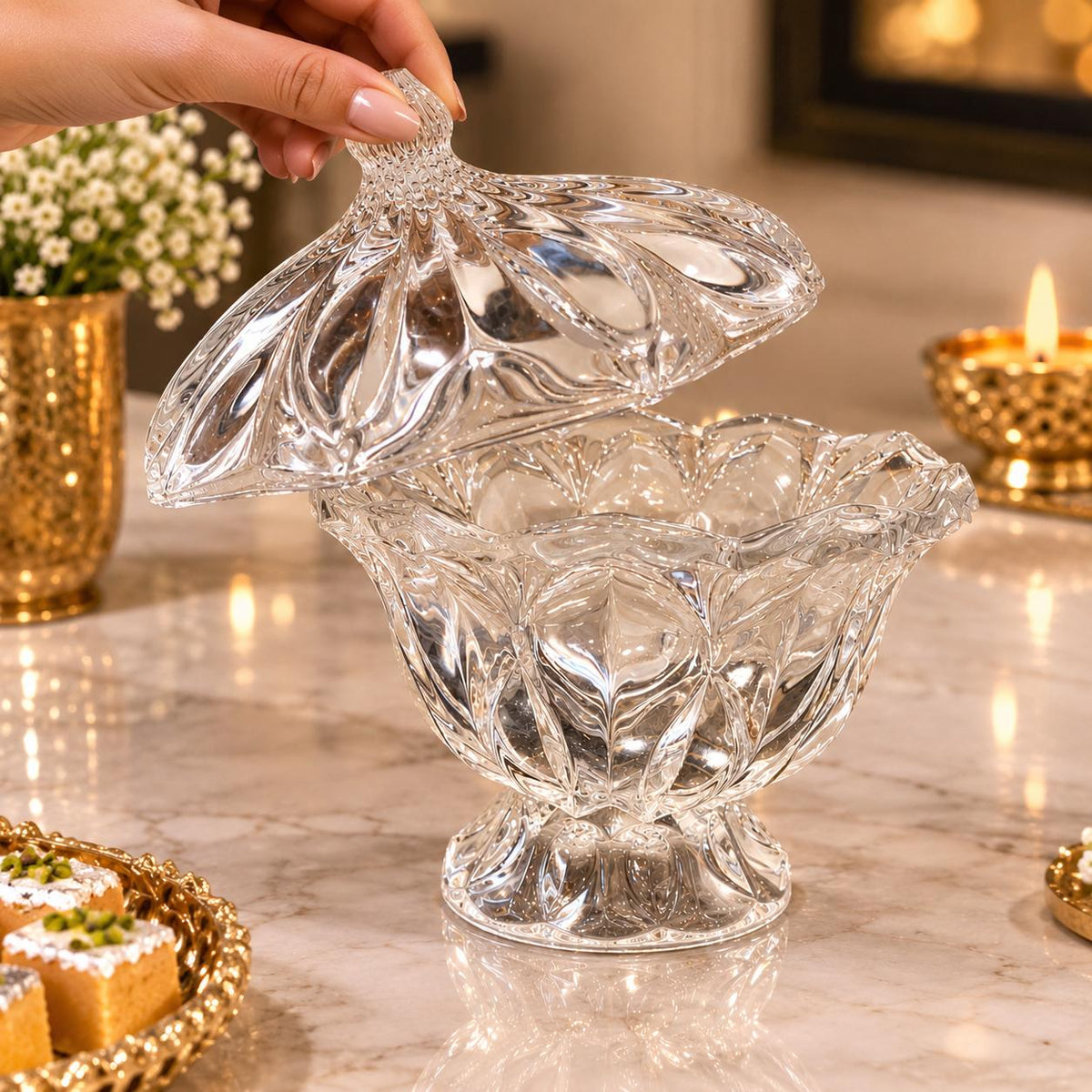 Grand Fleur Crystal Bowl