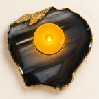 Emerald Agate Luxe Candle Holder