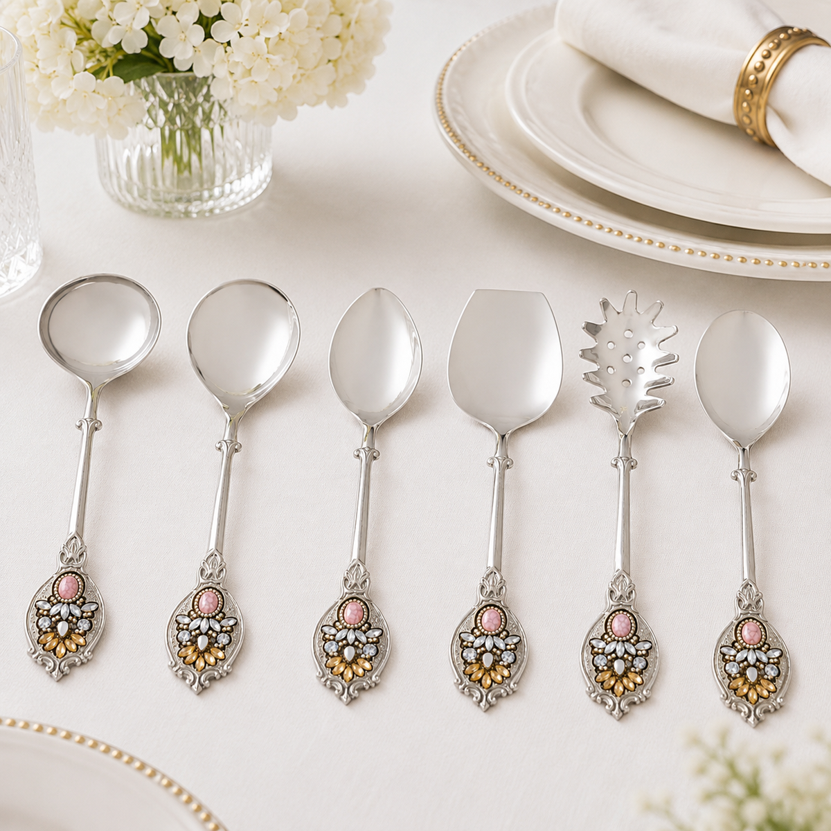 Jewel Bloom Serving Spoon Set