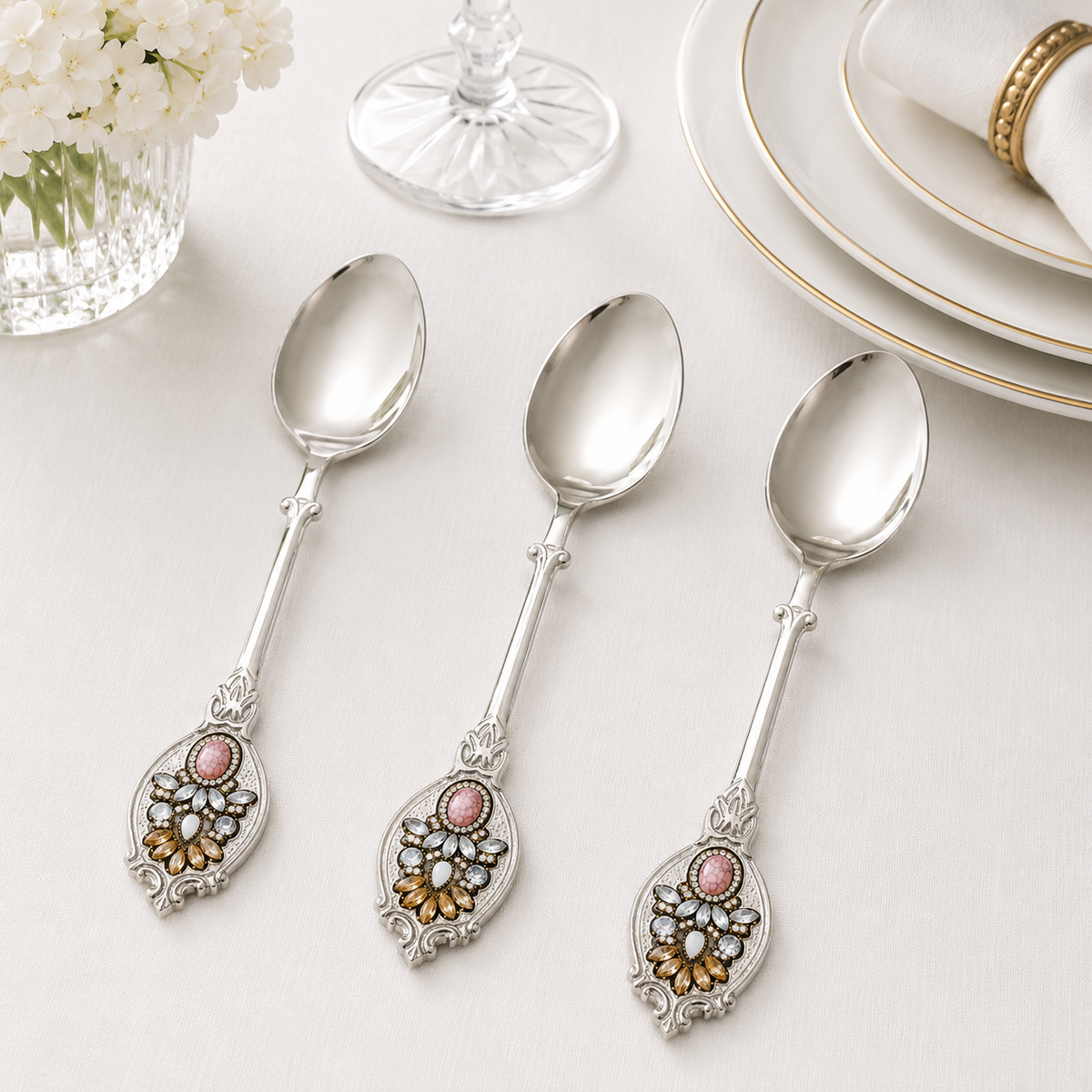 Jewel Bloom Serving Spoon Set