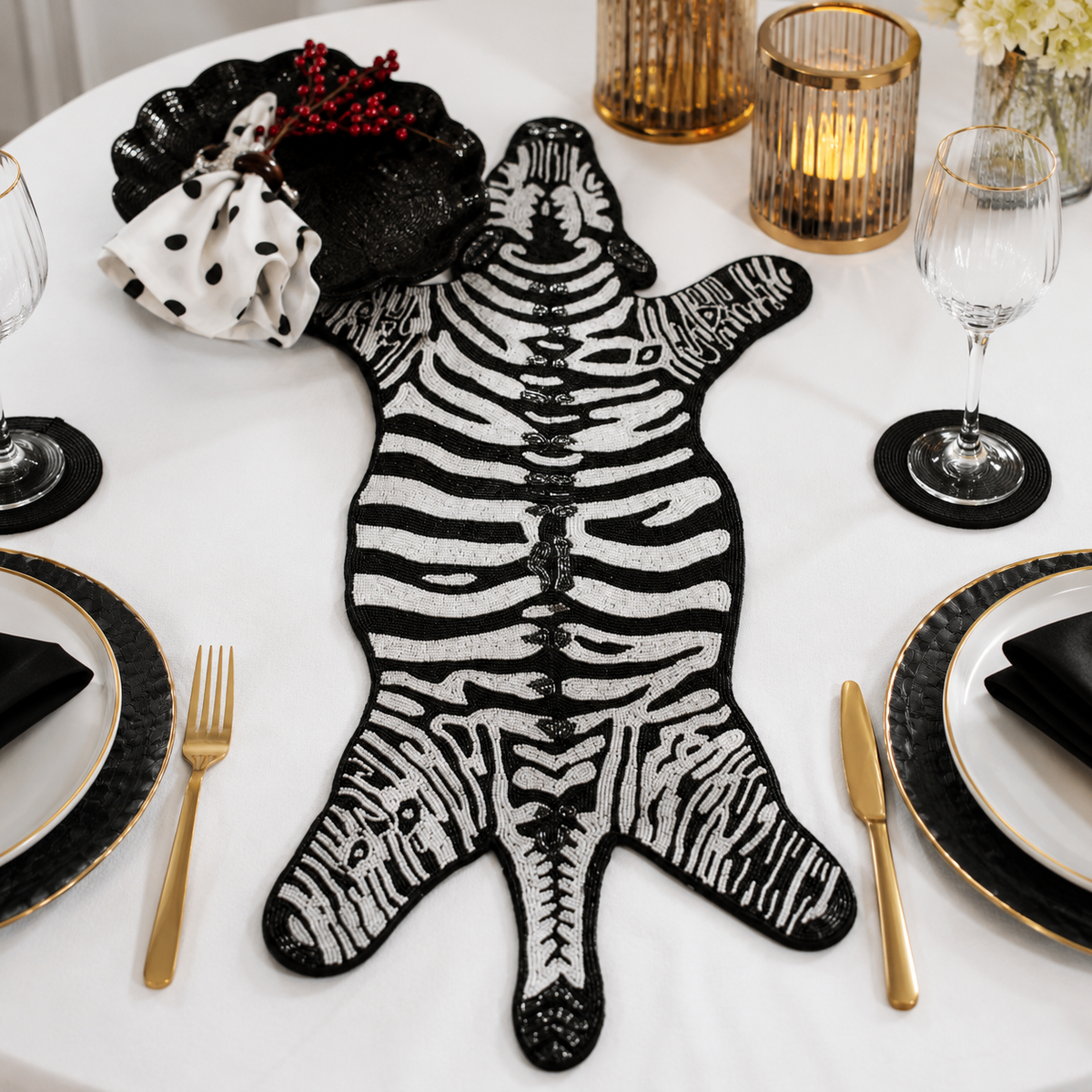 ZEBRA TABLE RUNNER