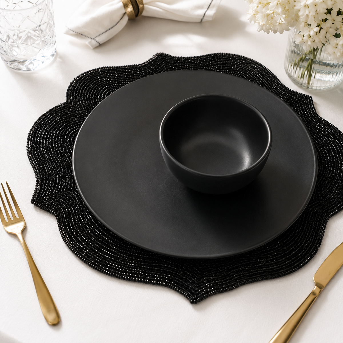 BLACK DIAMOND PLACE MAT (SET OF 2)