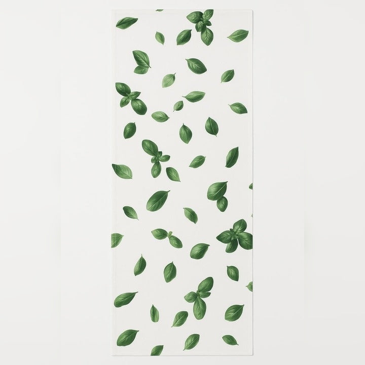 Basil Leaf Cotton Table Runner