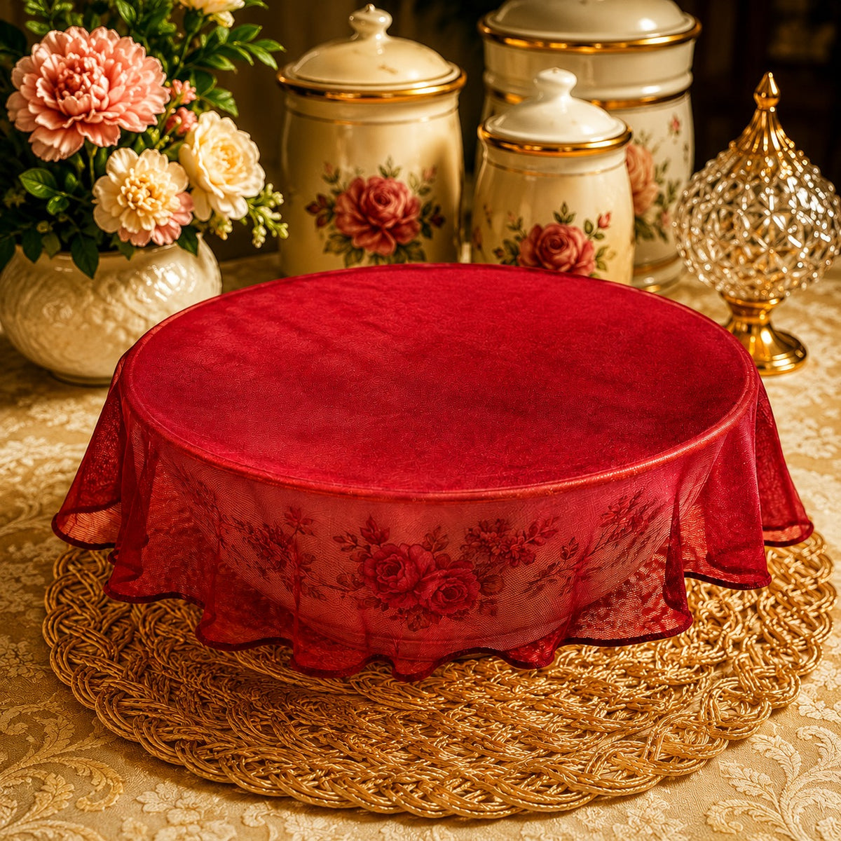 Rose Veil Bowl Cover