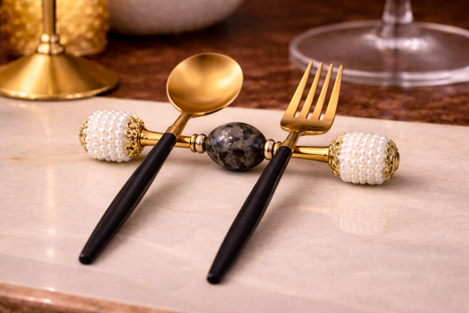 Triratna Pearl Cutlery Rest