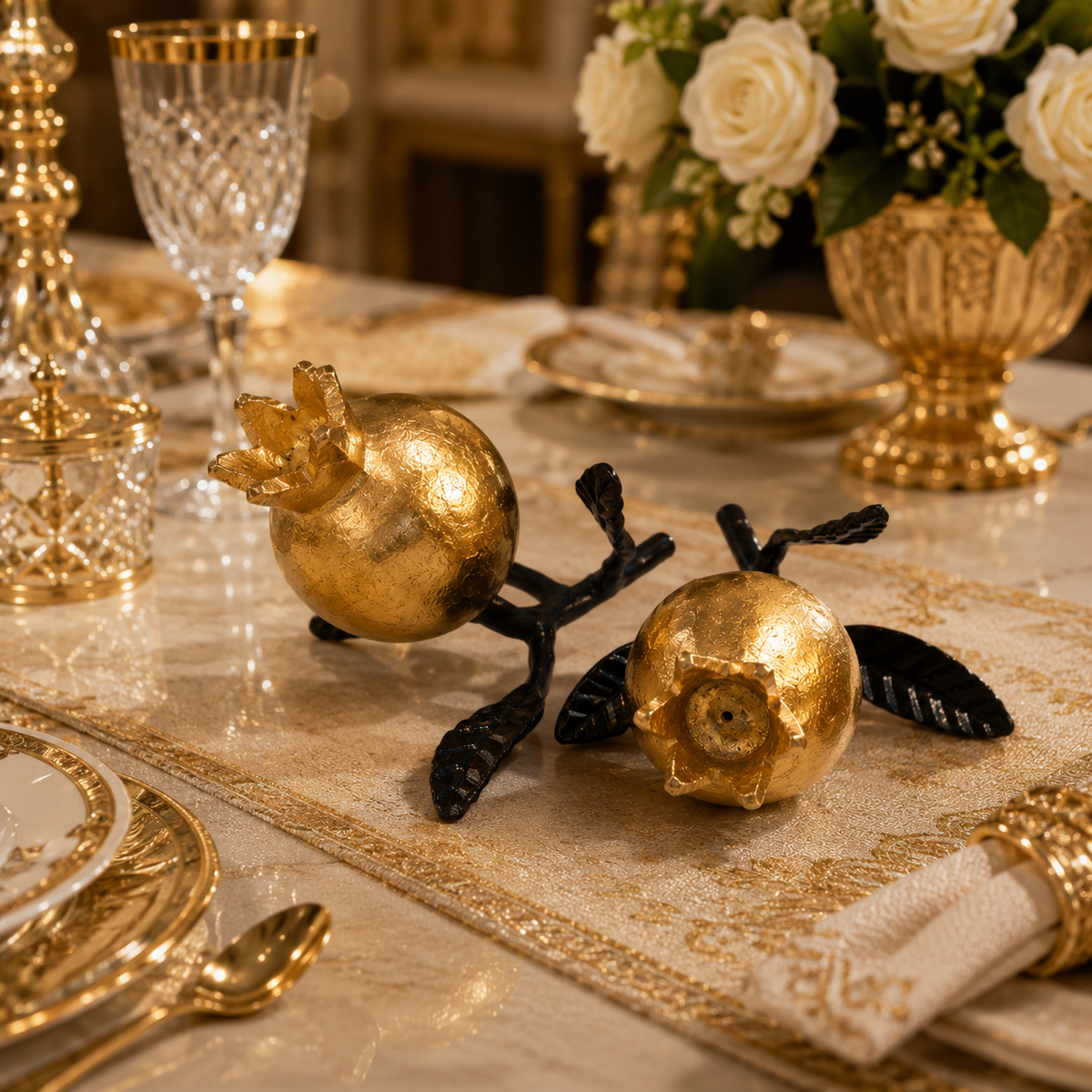 Precious Pomegranate Salt Pepper Shakers