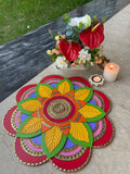 Tanjore Bloom Rangoli Mat