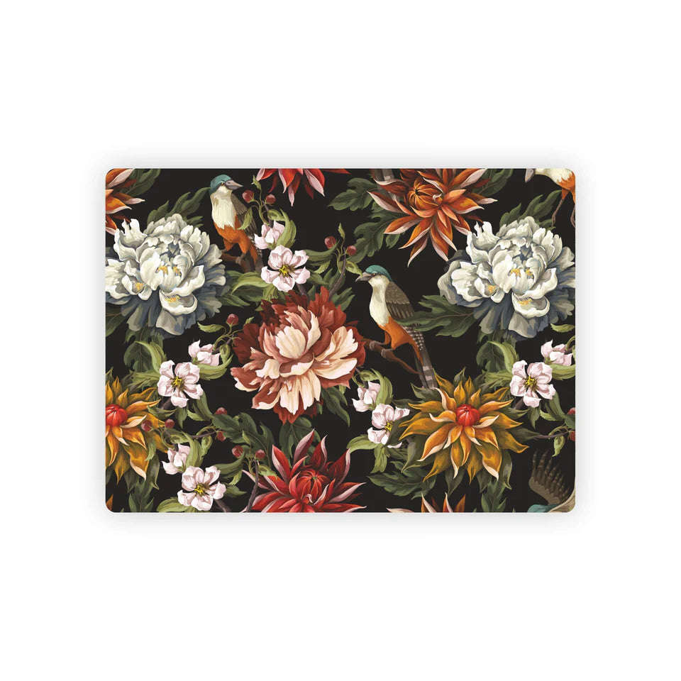 Midnight Bloom Wooden Dining Table Mat