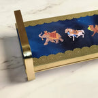 Modern Khatiya Tray Platter - Blue Royalty